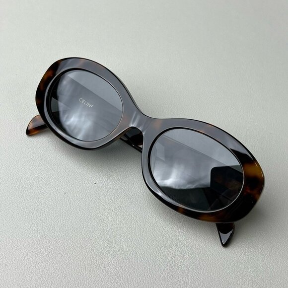 Celine Brown Triomphe 01 Oval Sunglasses - Picture 3 of 6